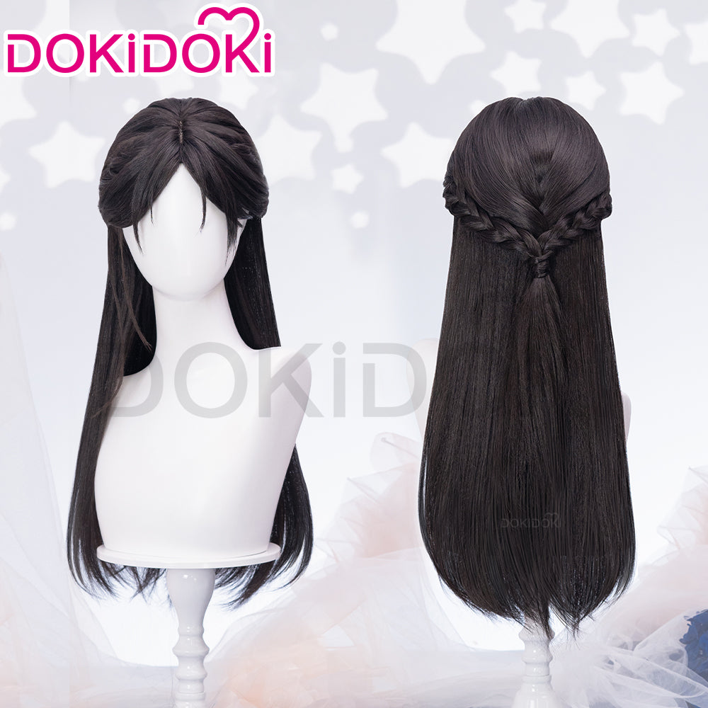 【Partially Ready For Ship】DokiDoki Game Love And Deepspace Cosplay Protagonist MC Wedding Wig / Veil / Headwear Xavier / Sylus / Zayne / Rafayel / Caleb  Black Hair Buns