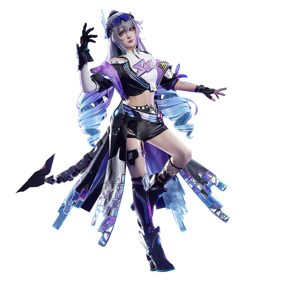 【Glowing】DokiDoki-SR Honkai: Star Rail Cosplay Silver Wolf LV.999 Costume / Tail Planarcadia SP