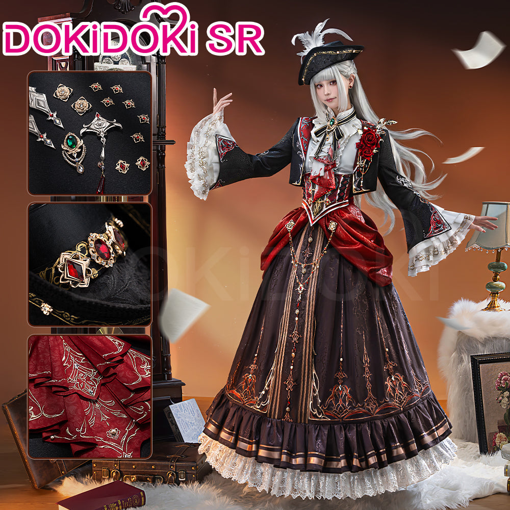 【Size S-4XL】DokiDoki-SR Game Love And Deepspace Cosplay Protagonist MC Crimson Rapture Costume Silverwing Fiend Crimson Feast Sylus