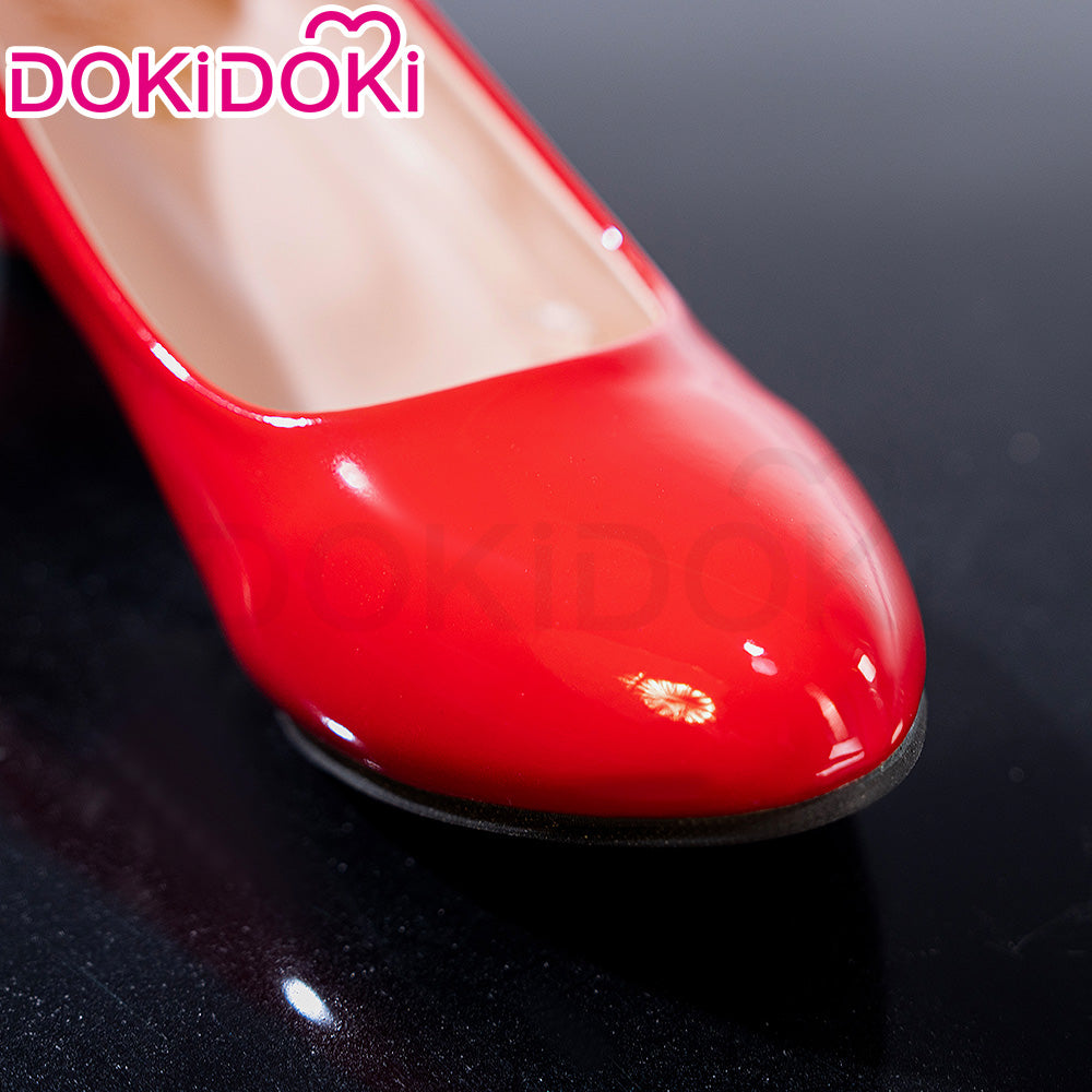 【In Stock】【5.5CM】DokiDoki Height Increasing Shoes Female Cosplay Shoes High-Heeled Red Shoes
