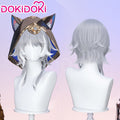 【US/EU LOCAL SHIPPING 】  DokiDoki Game Honkai: Star Rail Cosplay Cipher Wig Long Straight Blue Gray White Highlights Hair
