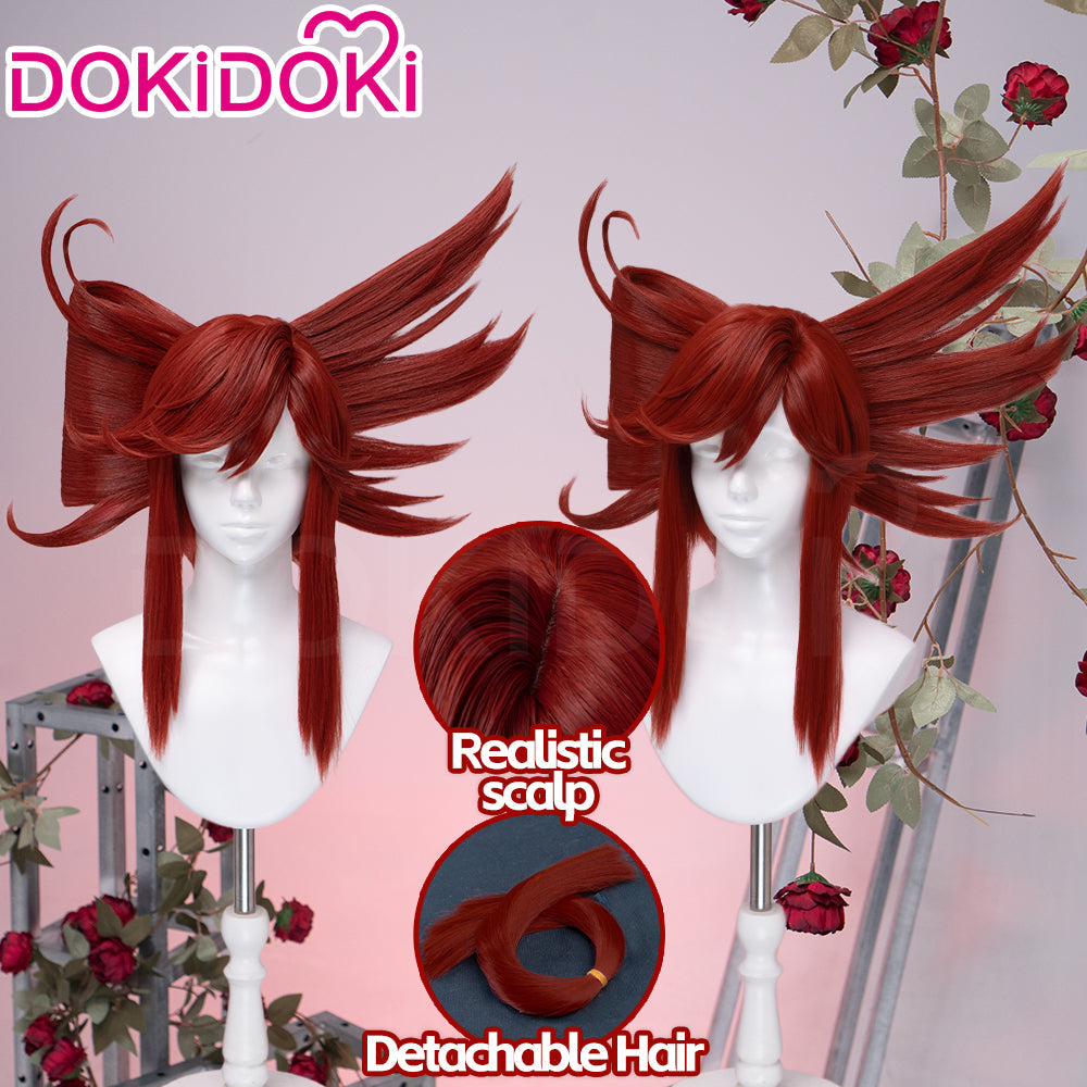 【EU Local Shipping】DokiDoki Anime GACHIAKUTA Cosplay Riyo Reaper Wig Long Red Hair Fishtail Braid