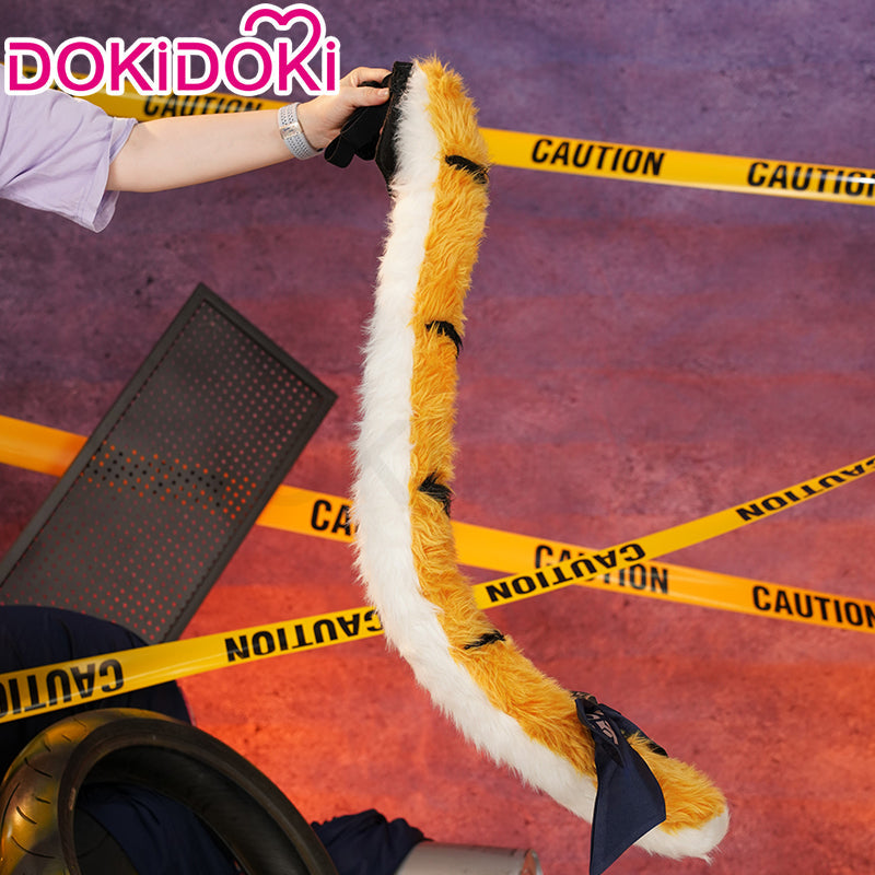 【Ready For Ship】DokiDoki Game Zenless Zone Zero Cosplay JuFufu Cosplay Wig / Tail / Ears Long Straight Yellow Hair Ju Fu Fu ZZZ