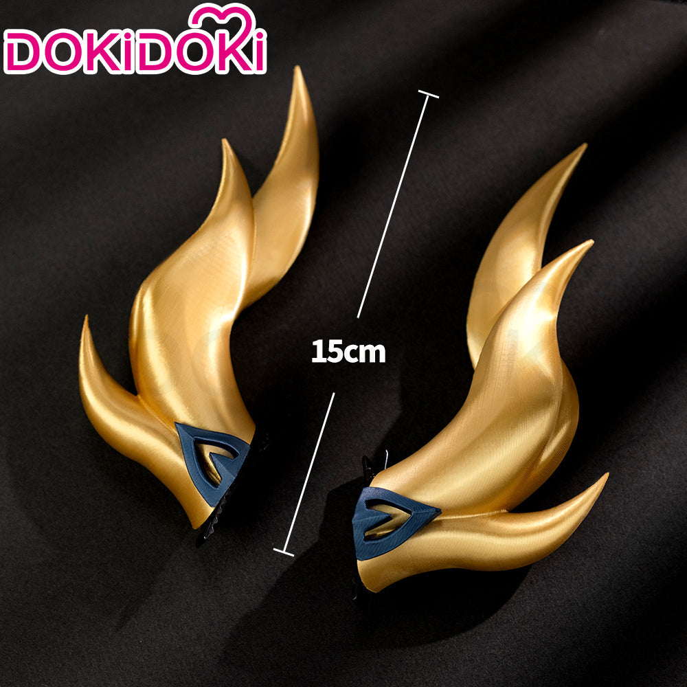 DokiDoki Game Honkai: Star Rail Cosplay Dan Heng Permansor Terrae Wig / Horn / Ear Clip Danheng Long Black Hair Accessory