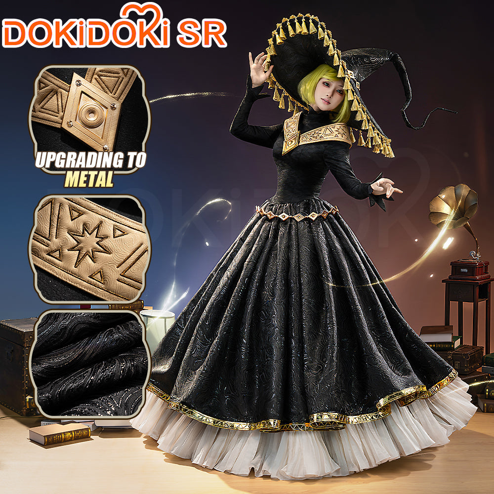 【Size S-3XL】DokiDoki-SR Manga Anime Witch Hat Atelier Cosplay Brimhat Coco Costume Black Dress With Hat Halloween Coco Brimmed Hat