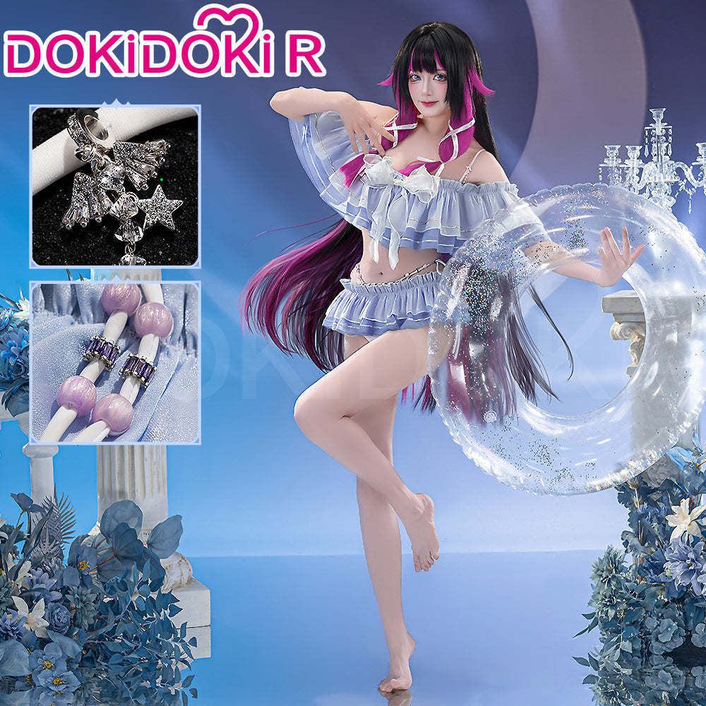【Size S-3XL】DokiDoki-R Game Genshin Impact Cosplay Columbina Costume Swimsuit Nod Krai