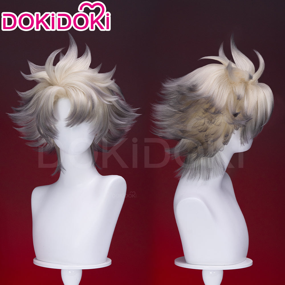 【Ready For Ship】【Front Lace】DokiDoki Anime GACHIAKUTA Cosplay Rudo Surebrec Wig Short White Black Hair