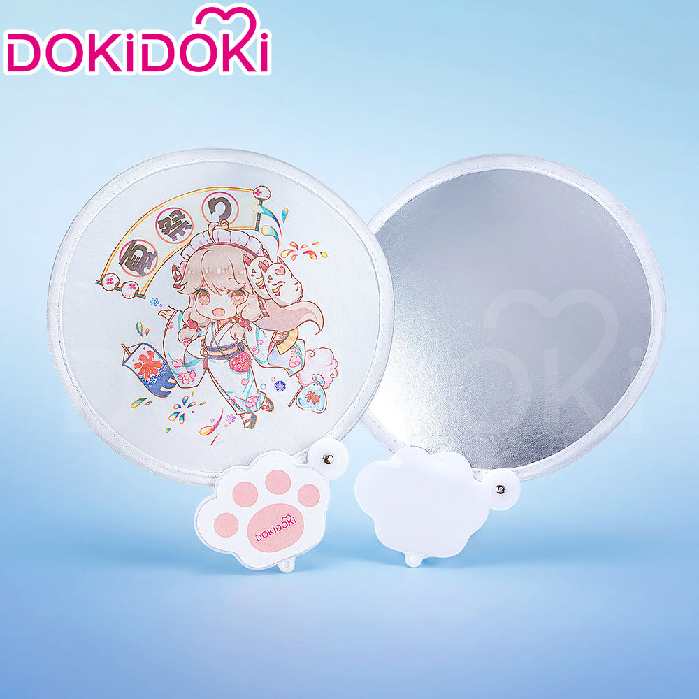 DokiDoki Prop Portable Round Reflective Folding Fan 2-in-1 Folding Fan & Reflector