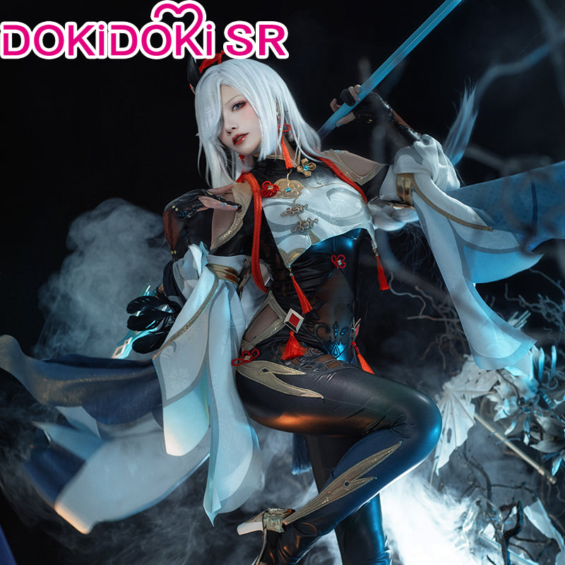 【Size S-2XL】DokiDoki-SR Game Genshin Impact Shenhe Cosplay Costume Shen He