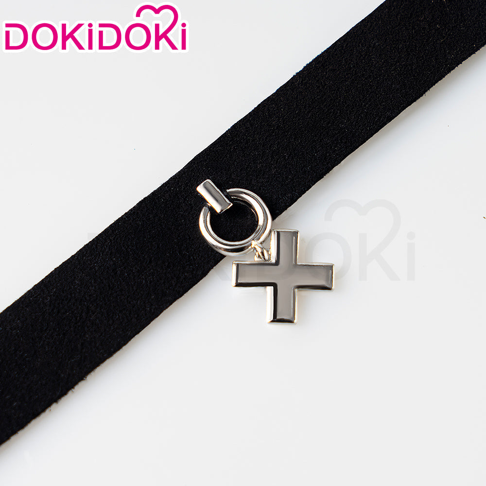 【Black Ver Ready For Ship】DokiDoki Game Zenless Zone Zero Cosplay Asaba Yuma Wig / Choker / Earring / Ear Clip Short Straight Dark Blue Hair ZZZ Harumasa