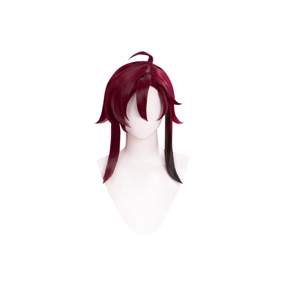 【Ready For Ship】DokiDoki Game Genshin Impact Cosplay Shikanoin Heizou Wig Long Straight Red Hair