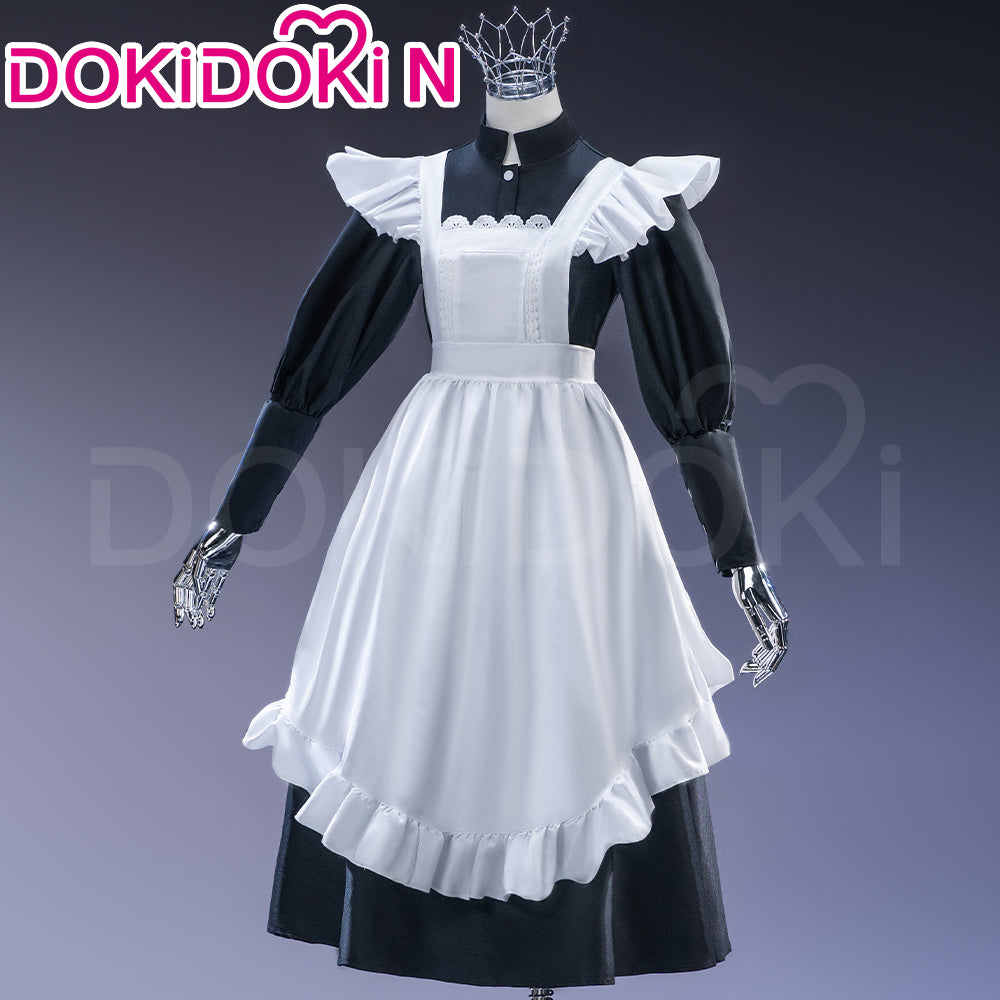 【In Stock】【Size S-5XL】DokiDoki-N Cosplay Costume Black White Long Maid Dress