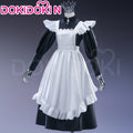 【In Stock】【Size S-5XL】DokiDoki-N Cosplay Costume Black White Long Maid Dress
