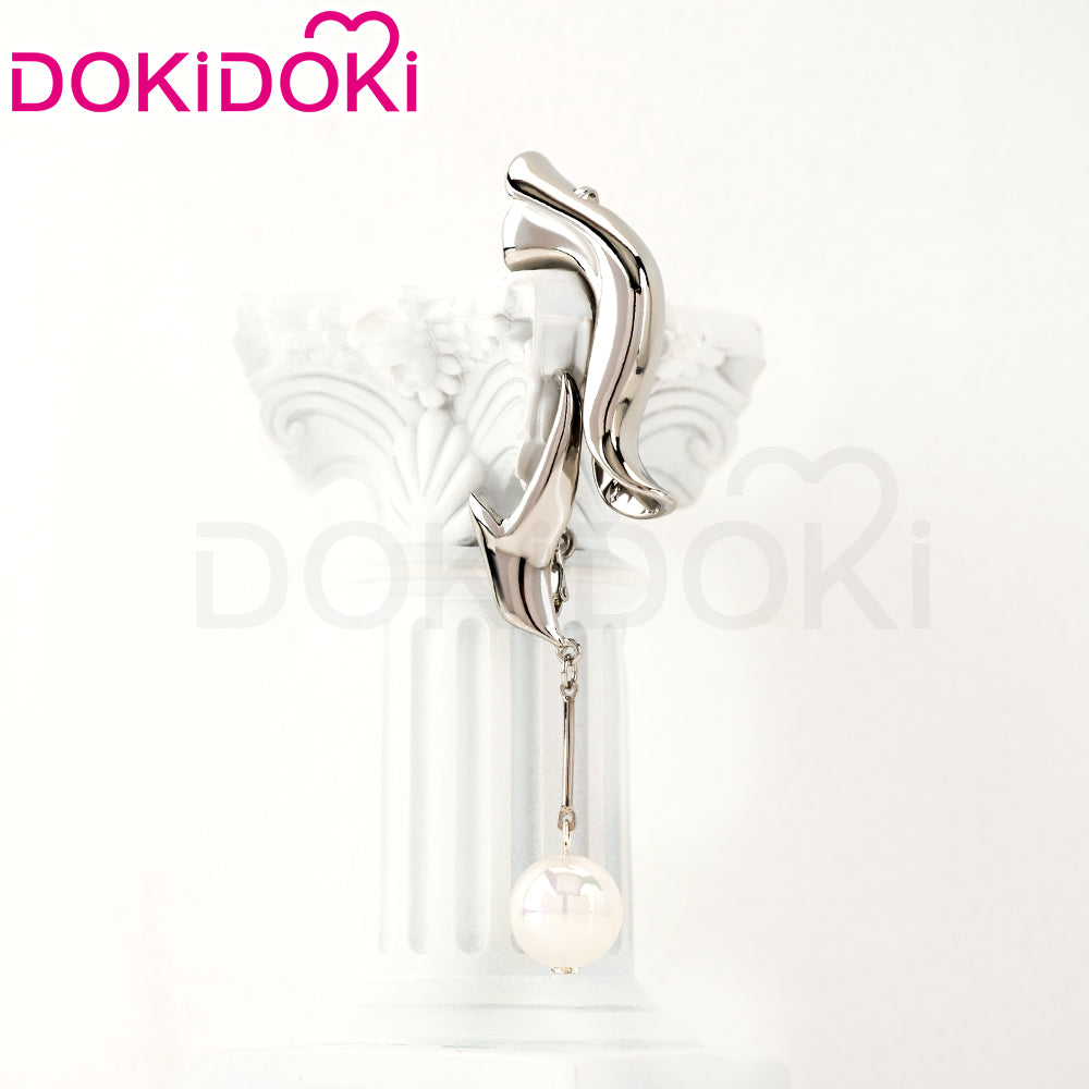 DokiDoki Game Honkai: Star Rail Cosplay Hysilens Wig Long Black Purple Red Gradient Hair / Hair Accessory / Ear Clips Helektra