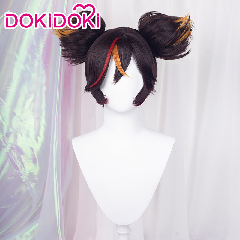 DokiDoki Game Genshin Impact Xin Yan Cosplay Wig XinYan Short Brown