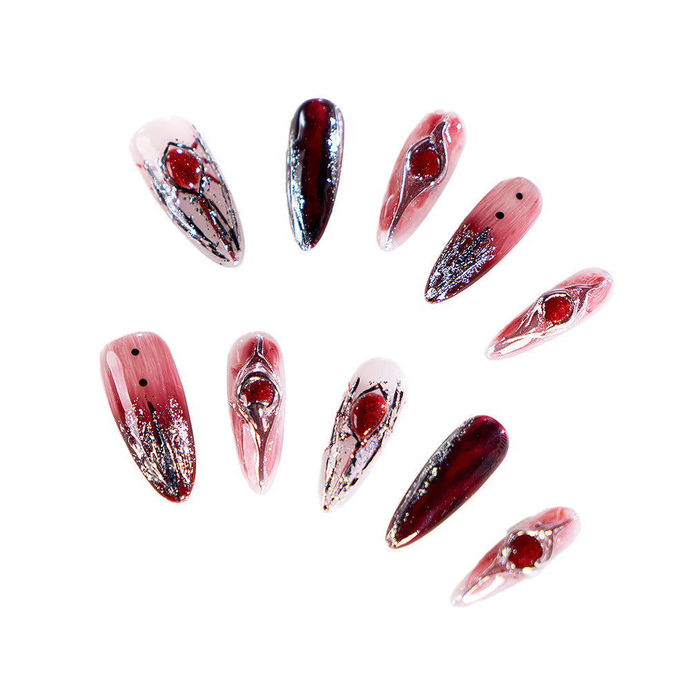 【In Stock】DokiDoki Game Love and Deepspace Cosplay Protagonist MC Press-on Nails Sylus Acessory