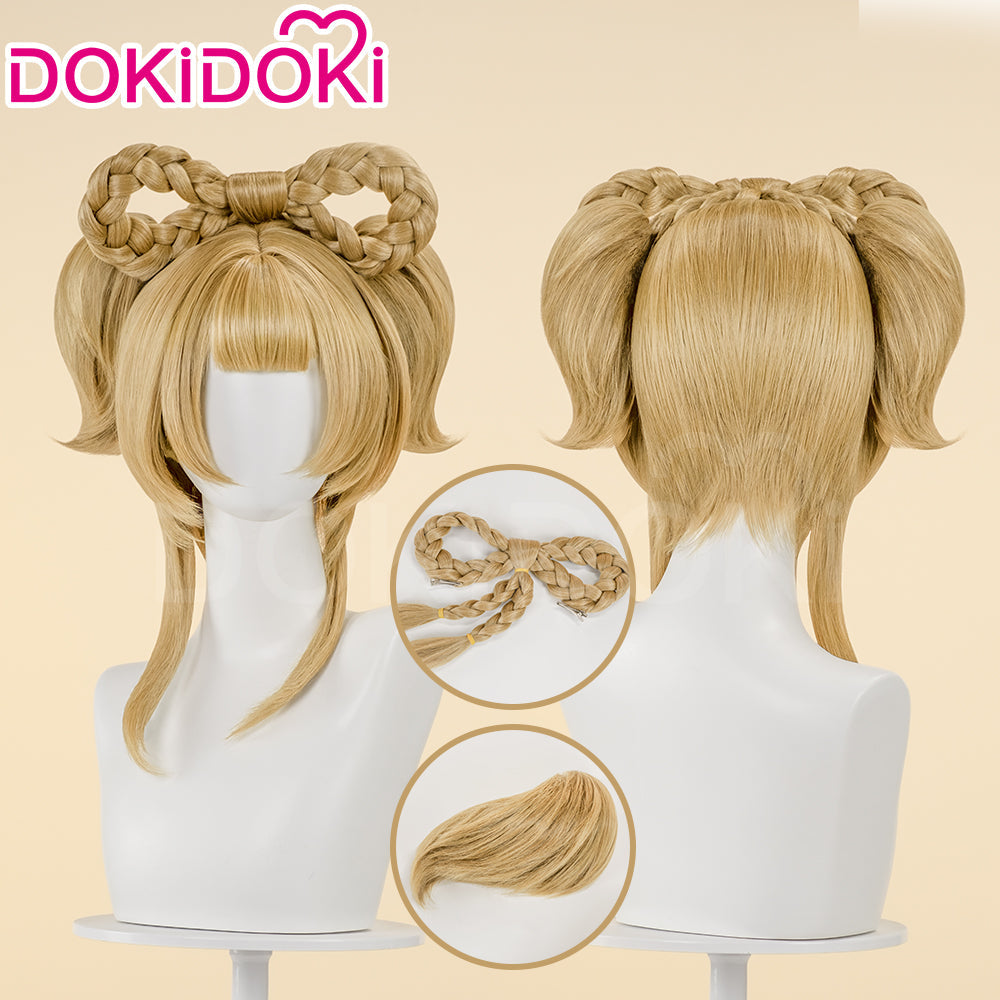 【Ready For Ship】【Last Batch】DokiDoki Game Genshin Impact Cosplay  Yaoyao Wig Women Yao Yao Light Brown Wig
