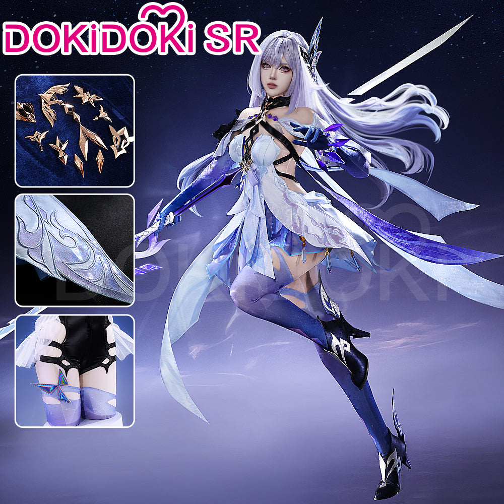 【EU Local Shipping】【Size S-2XL】DokiDoki-SR Game Genshin Impact Cosplay White Skirk Costume