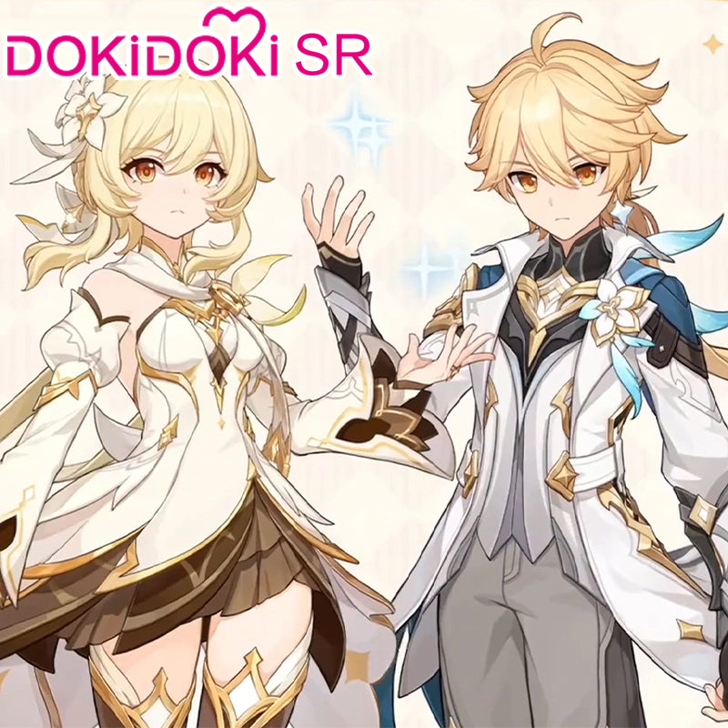 【Lumine Ver Confirmed】$5 Deposit =10% OFF Coupon DokiDoki-SR Game Genshin Impact Traveler Lumine / Traveler Sora Cosplay Costume As Heaven and Earth Are Made Anew Ying / Aether Kong