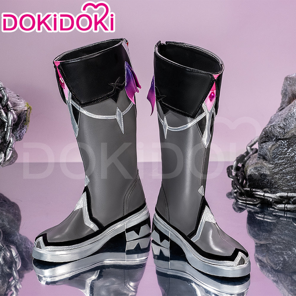 DokiDoki Game Genshin Impact Cosplay Durin Shoes Song of the Welkin Moon Black / Grey