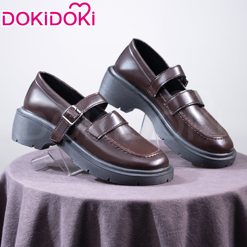 DokiDoki Anime Game Cosplay Brown Shoes College Uniform Shoes