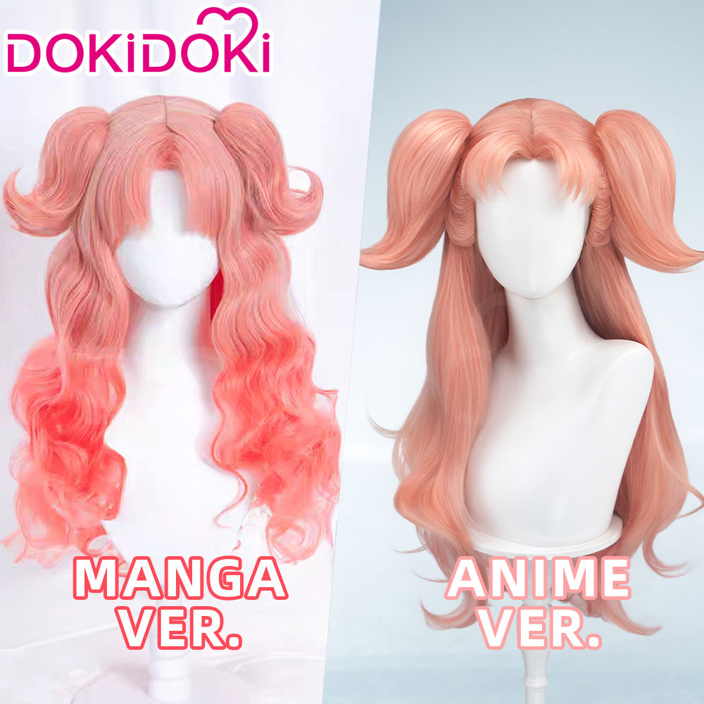 【Ready For Ship】DokiDoki Manga Anime Witch Hat Atelier Cosplay Tetia Cosplay Wig Long Curly Pink Hair Gradient