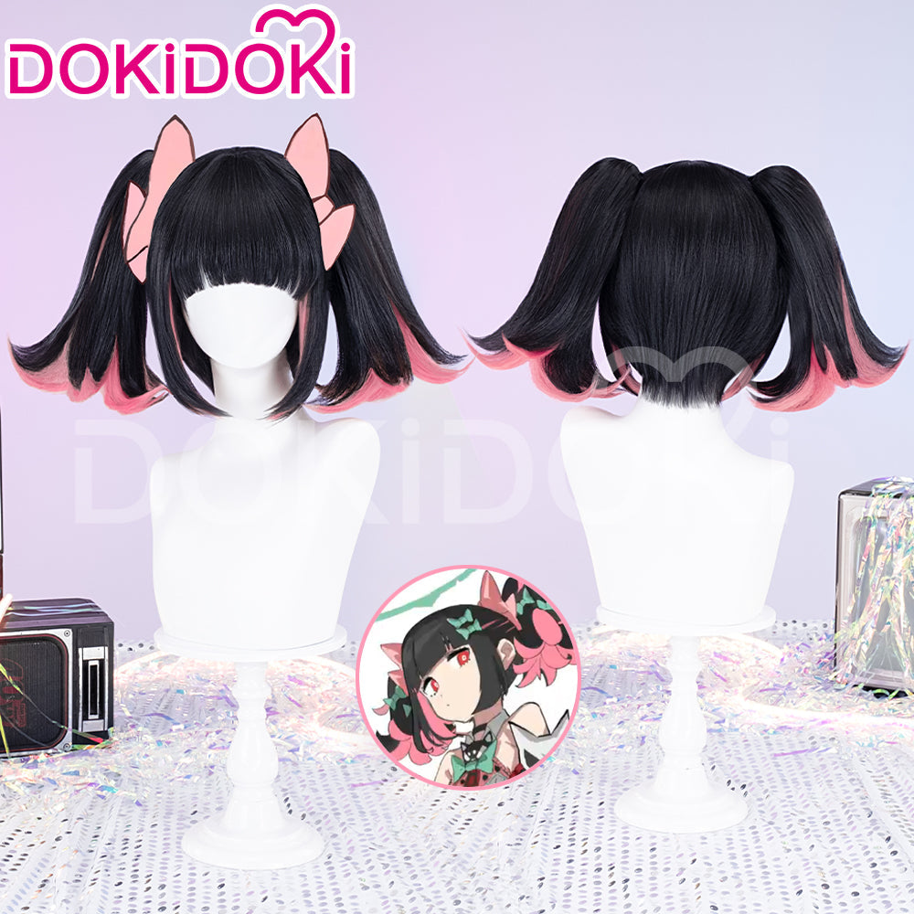 【EU Local Shipping】【Size XS-3XL】DokiDoki Game Zenless Zone Zero Cosplay Nangong Yu Wig Angels of Delusion Short Straight Black Pink Double Tail Hair  ZZZ Nan Gong Yu