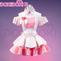 【Size S-2XL】DokiDoki-R Game Cosplay 4.5th Anniversary Costume White Pink Dress Cute Lolita