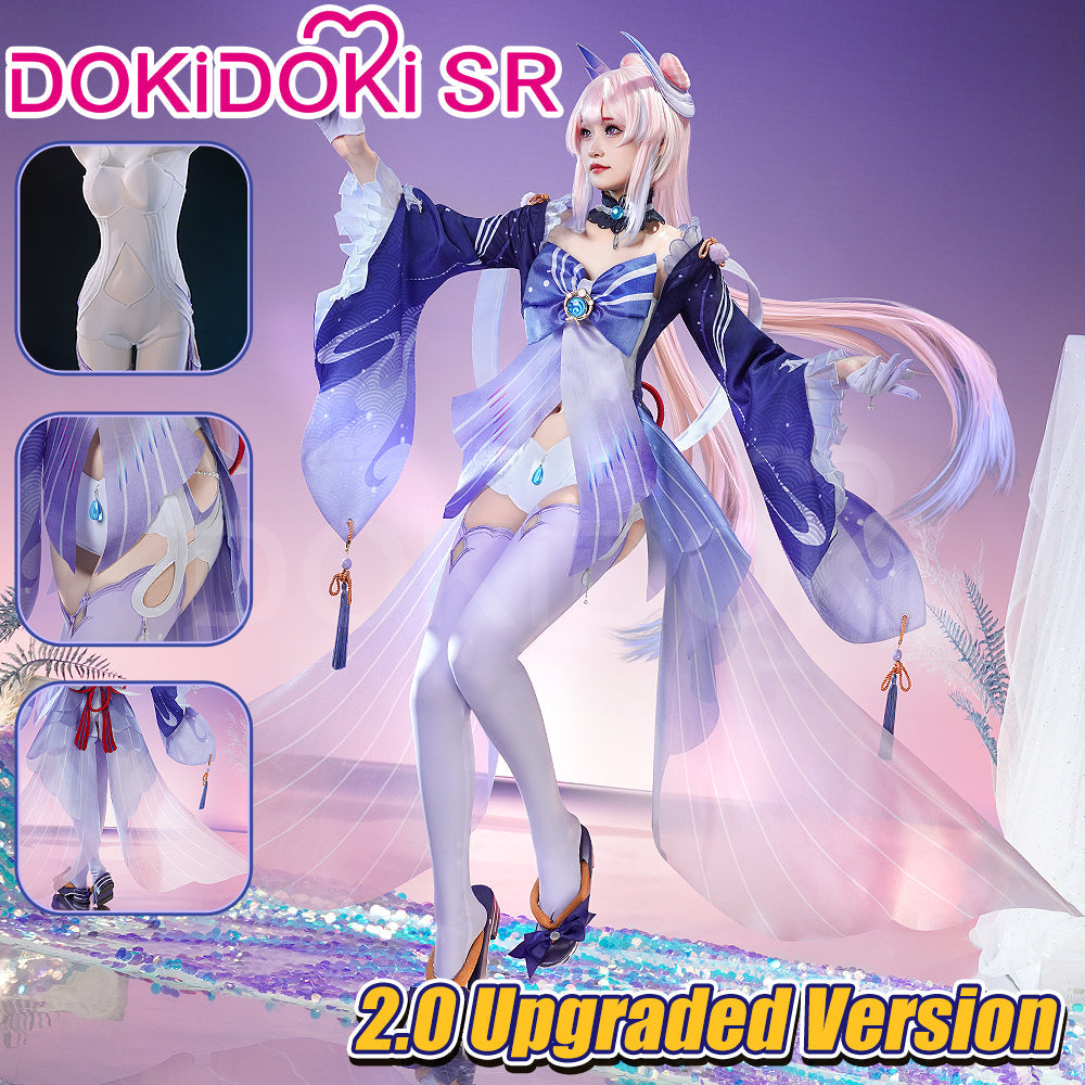 【Partially Ready For Ship】DokiDoki-SR Game Genshin Impact Sangonomiya Kokomi  Cosplay Costume Women