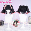 DokiDoki Game Zenless Zone Zero Cosplay Nangong Yu Wig Angels of Delusion Short Straight Black Pink Double Tail Hair  ZZZ Nan Gong Yu