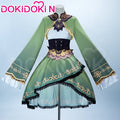 【Partially Ready For Ship】【Size XS-3XL】DokiDoki-N Game Cosplay Costume Green Dress Black Bow