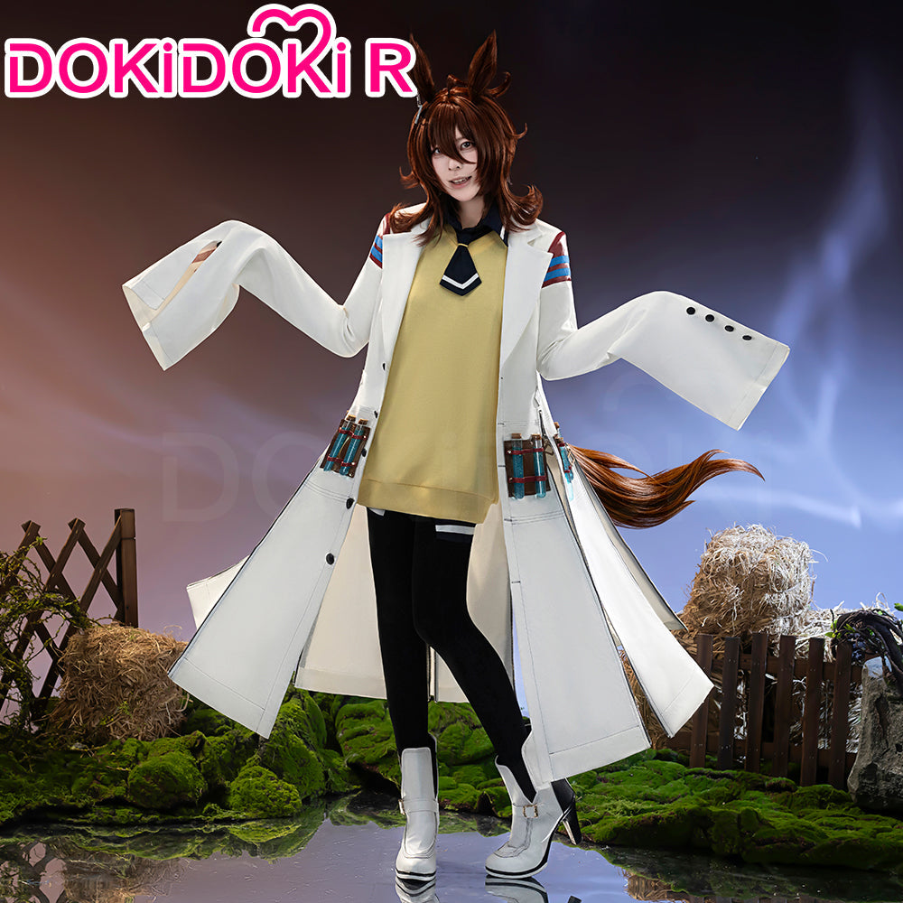 【Size XS-3XL】Dokidoki-R Anime Cosplay White Coat With Sweater Costume Cute
