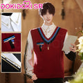 【Ready For Ship】DokiDoki-SR Game Love and Deepspace Cosplay Rafayel Costume Red Maple Leaves Red Sweater