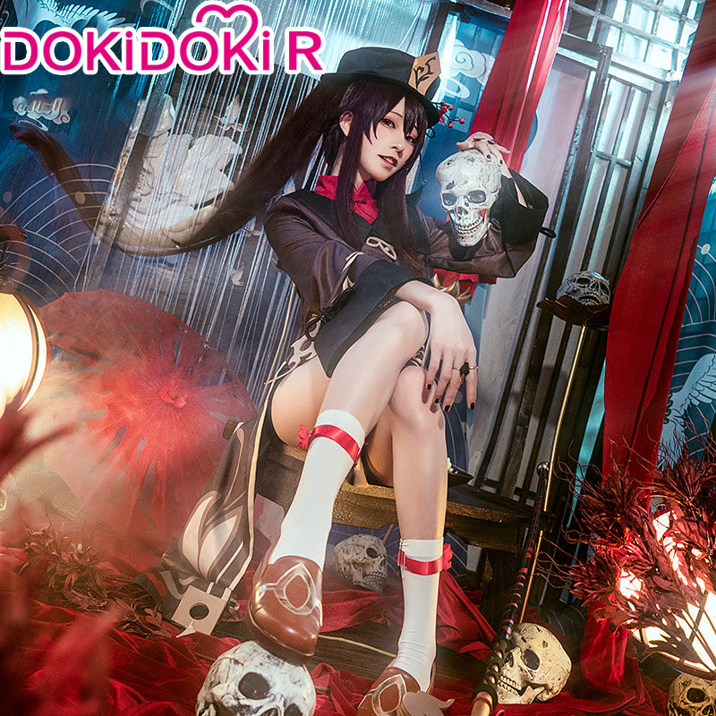 【Size XS-3XL】DokiDoki-R Game Genshin Impact  Costume Hutao Cosplay Hu Tao Halloween