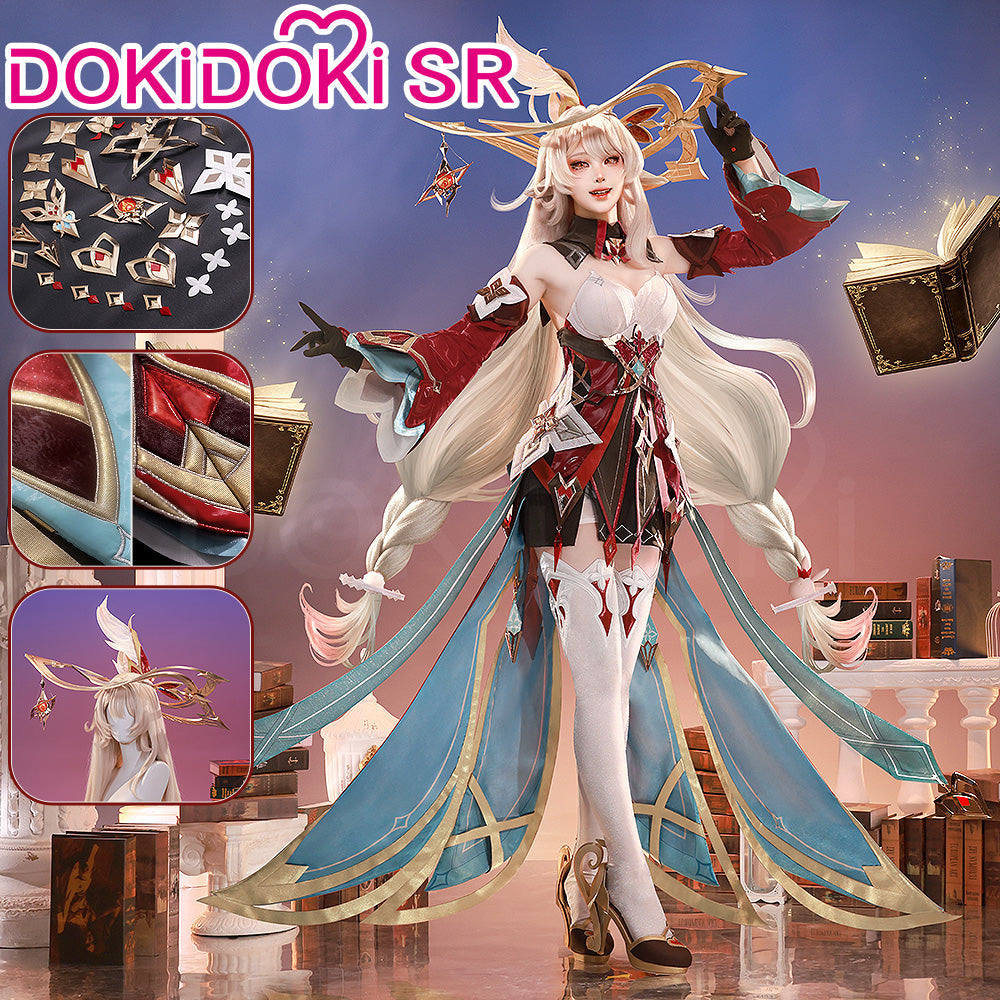 【Size S-3XL】DokiDoki-SR Game Genshin Impact Cosplay Alice Costume Song of the Welkin Moon “ A ” Nod Krai