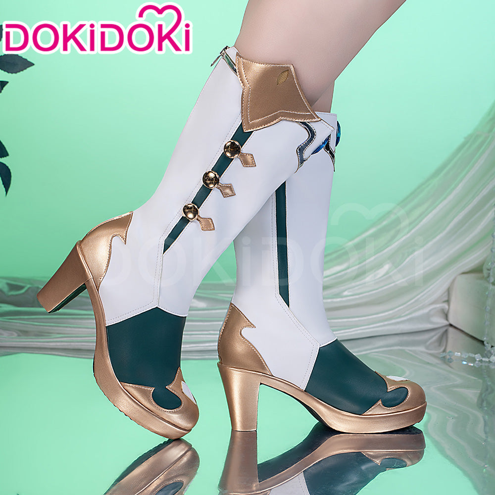 DokiDoki Game Genshin Impact Cosplay Vesna Shoes Snezhnaya Sudden Snow
