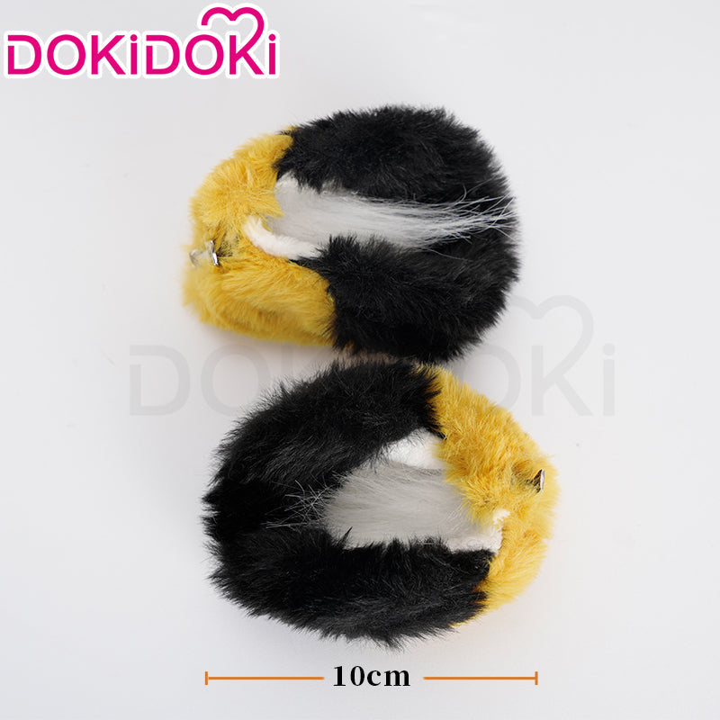 【Ready For Ship】DokiDoki Game Zenless Zone Zero Cosplay JuFufu Cosplay Wig / Tail / Ears Long Straight Yellow Hair Ju Fu Fu ZZZ