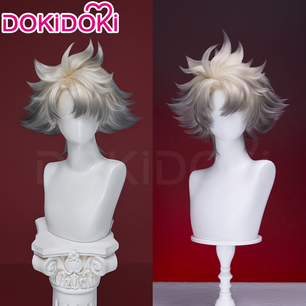 【Ready For Ship】【Front Lace】DokiDoki Anime GACHIAKUTA Cosplay Rudo Surebrec Wig Short White Black Hair