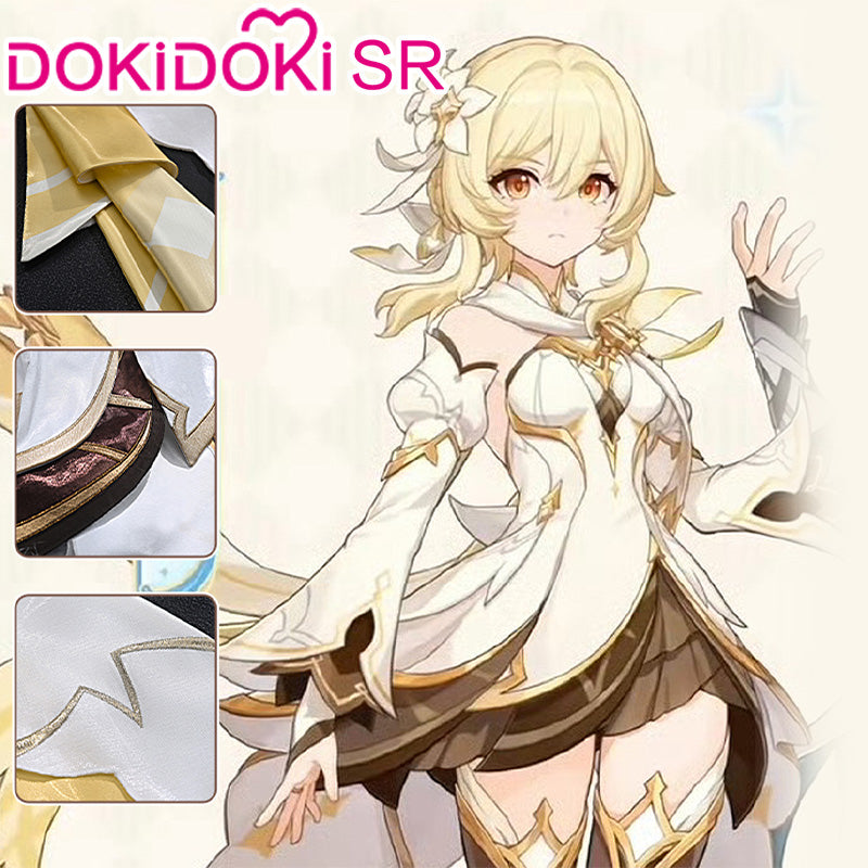 【Lumine Ver Confirmed】$5 Deposit =10% OFF Coupon DokiDoki-SR Game Genshin Impact Traveler Lumine / Traveler Sora Cosplay Costume As Heaven and Earth Are Made Anew Ying / Aether Kong