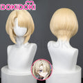 【Ready For Ship】DokiDoki Game Genshin Impact Cosplay Fontaine Freminet Wig Short Grey Brown Straight Hair