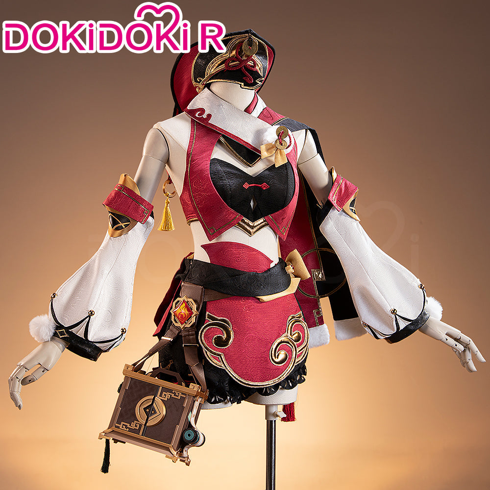 【Size S-2XL】DokiDoki-R Game Genshin Impact Cosplay Yanfei Costume Yan Fei