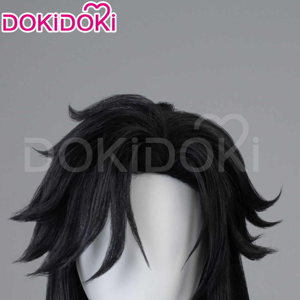 【Partially Ready For Ship】DokiDoki Game Genshin Impact Capitano Cosplay Wig / Mask Long Straight Red Hair Natlan The Captain