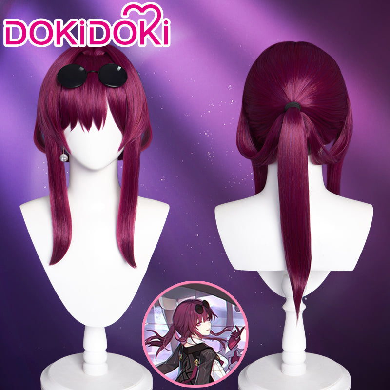 【Ready For Ship】DokiDoki Game Honkai: Star Rail Cosplay Kafka Wig Long Straight Purple Hair / Glasses / Earrings / Ring