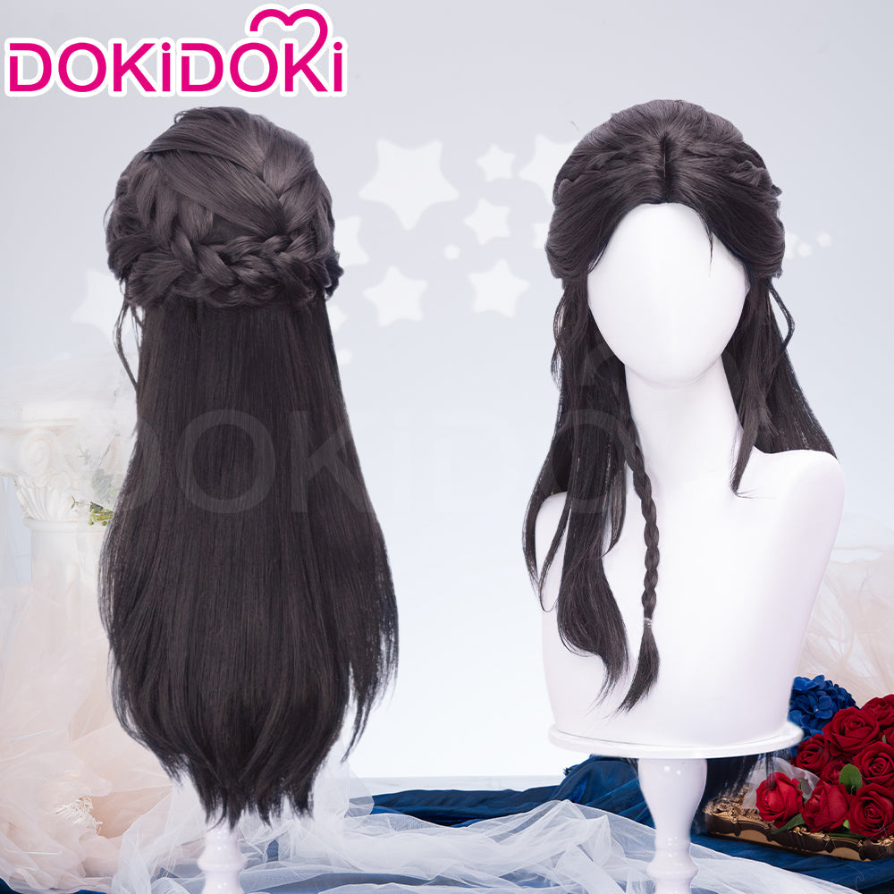 【Partially Ready For Ship】DokiDoki Game Love And Deepspace Cosplay Protagonist MC Wedding Wig / Veil / Headwear Xavier / Sylus / Zayne / Rafayel / Caleb  Black Hair Buns