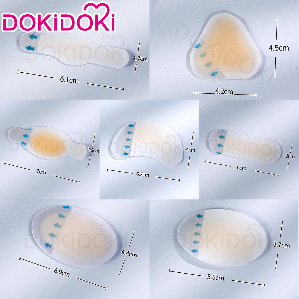 【In Stock】DokiDoki  Black White Skin-tone Transparent Anti-friction Forefoot Pads Anti-slip Heel Cushions Shoe Size Adjusters