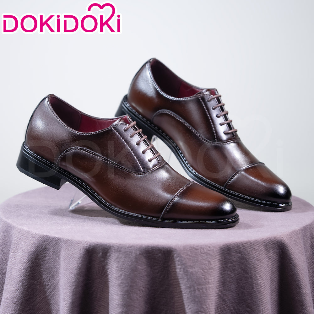 DokiDoki Basic Shoes Classic Brown Leather Cap Toe Oxford Dress Shoes