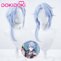 【Ready For Ship】DokiDoki Game Genshin Impact Cosplay Kamisato Ayato Wig Short Straight Blue Hair