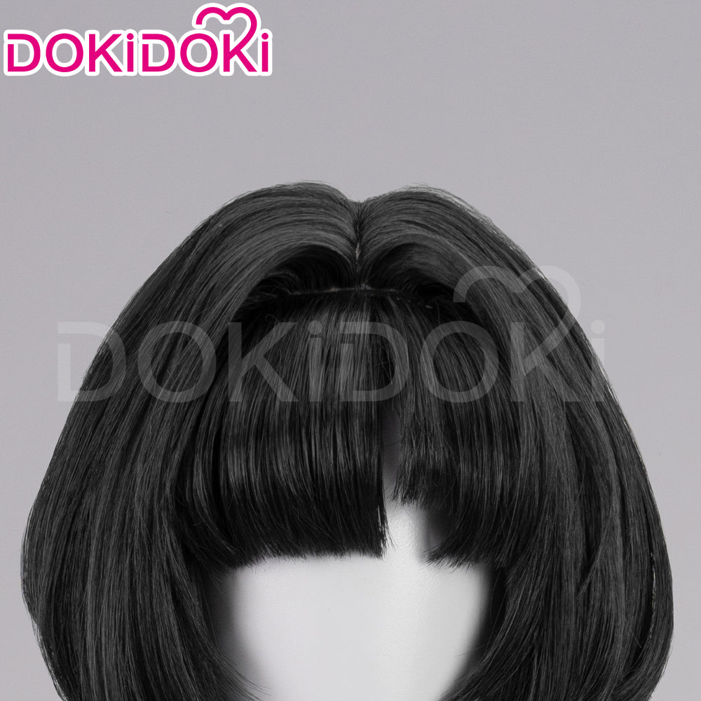 【Ready For Ship】DokiDoki Game Zenless Zone Zero Cosplay Astra Yao Wig / Earrings / Ear Clips Long Straight Black / Green Hair ZZZ Yao Jiayin