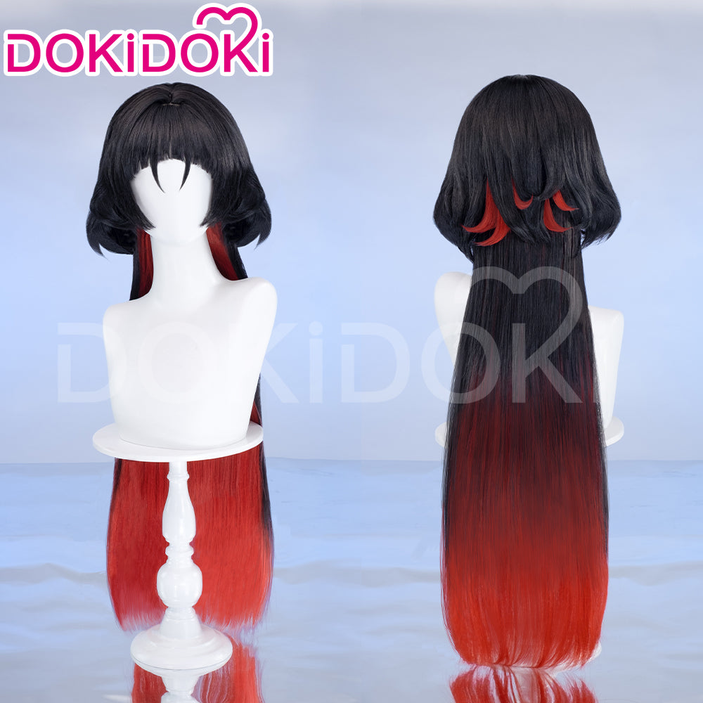 【US/EU LOCAL SHIPPING】DokiDoki Game Zenless Zone Zero Cosplay Jane Doe Wig Long Black Red Hair ZZZ