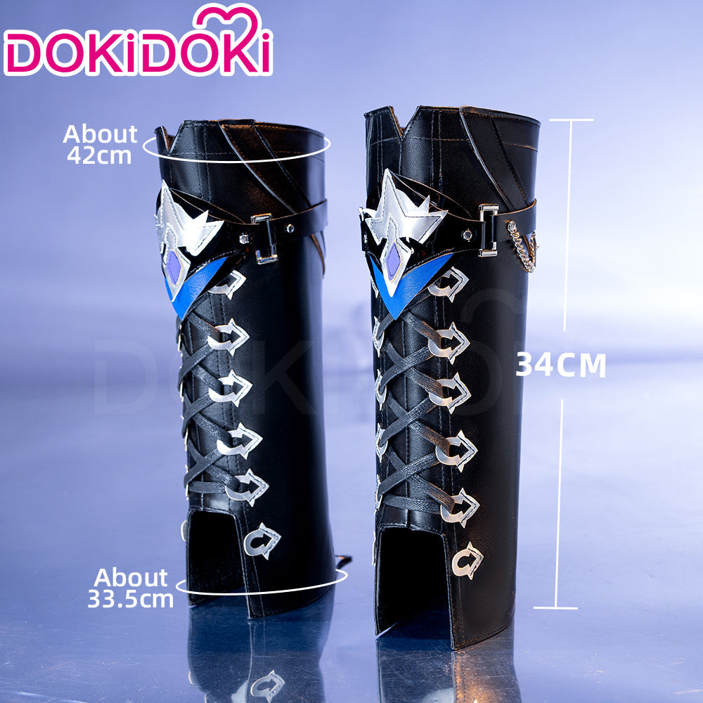 DokiDoki Game Genshin Impact Cosplay Flins Shoes Cover Only Kyryll Chudomirovich Flins Song of the Welkin Moon Nod Krai